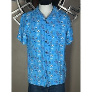 CISCO SYSTEMS Vintage Hawaiian Shirt XS Novelty Geeky‎ Computer Nerd Convention